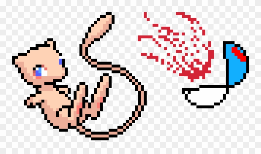 My Mew And Pokeball - Pixel Art Pokemon Mew Clipart