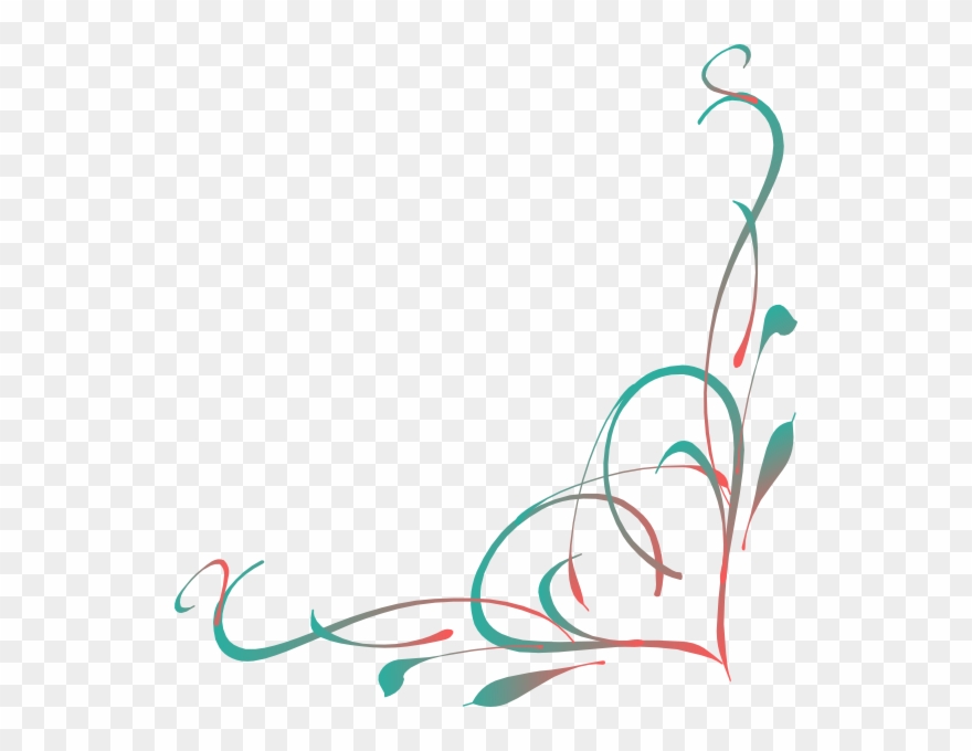 Transparent Corner Swirl Designs Clipart