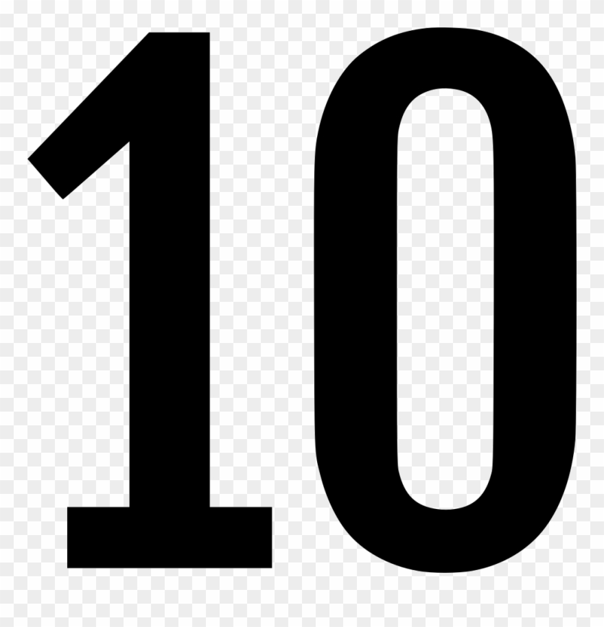 Online Number Ten Top Track List Comments - Number Ten Icon Png Clipart