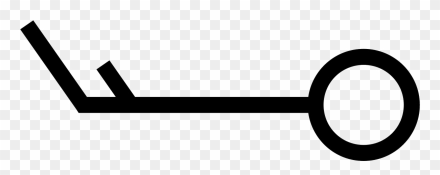 A Stick Figure Sideways With A Circle For A - Circle Clipart