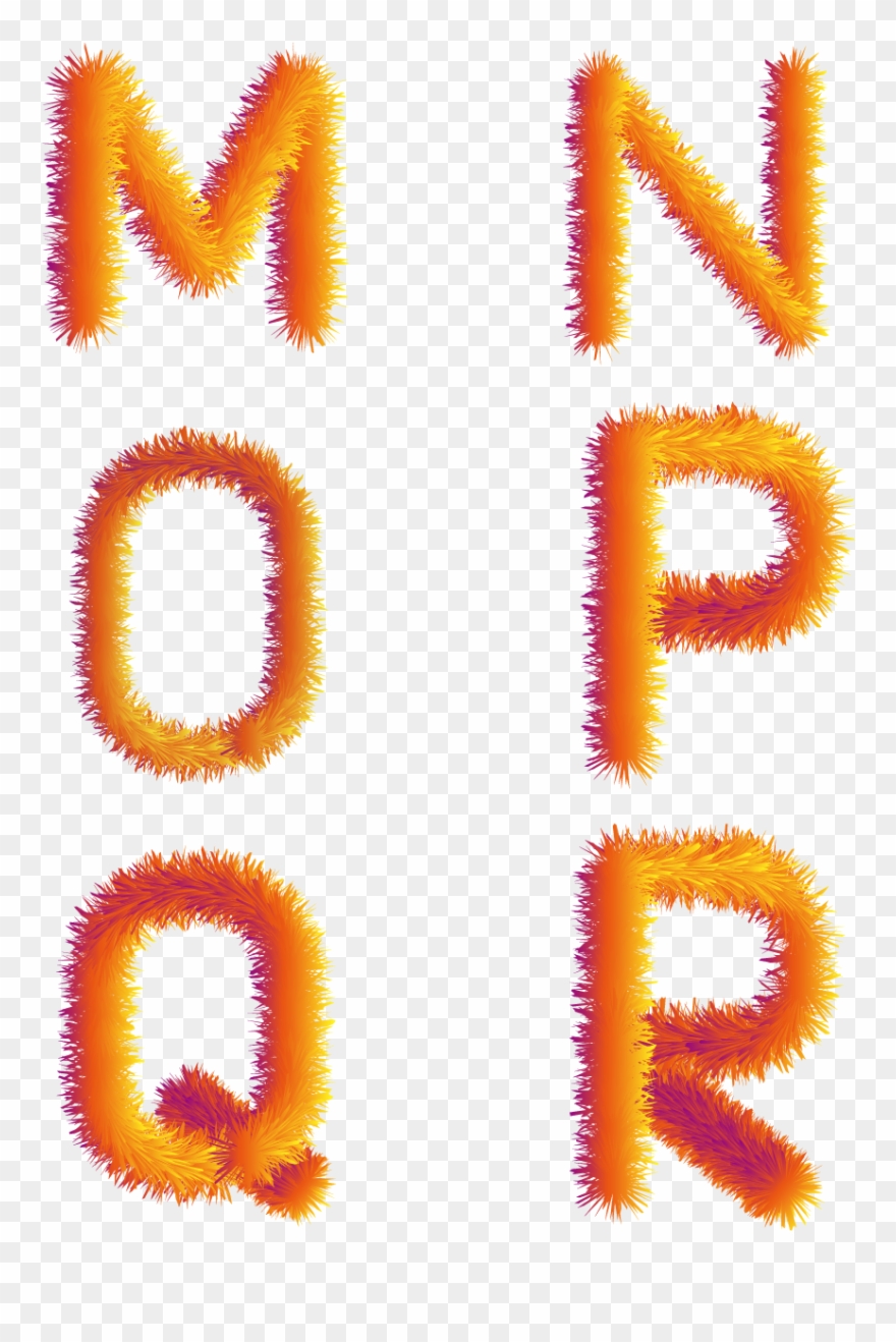 Colorful Plush Effect English Png And Vector Image - Visual Arts Clipart