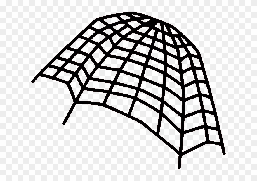 Net - Dangling Spider Silhouette Clipart