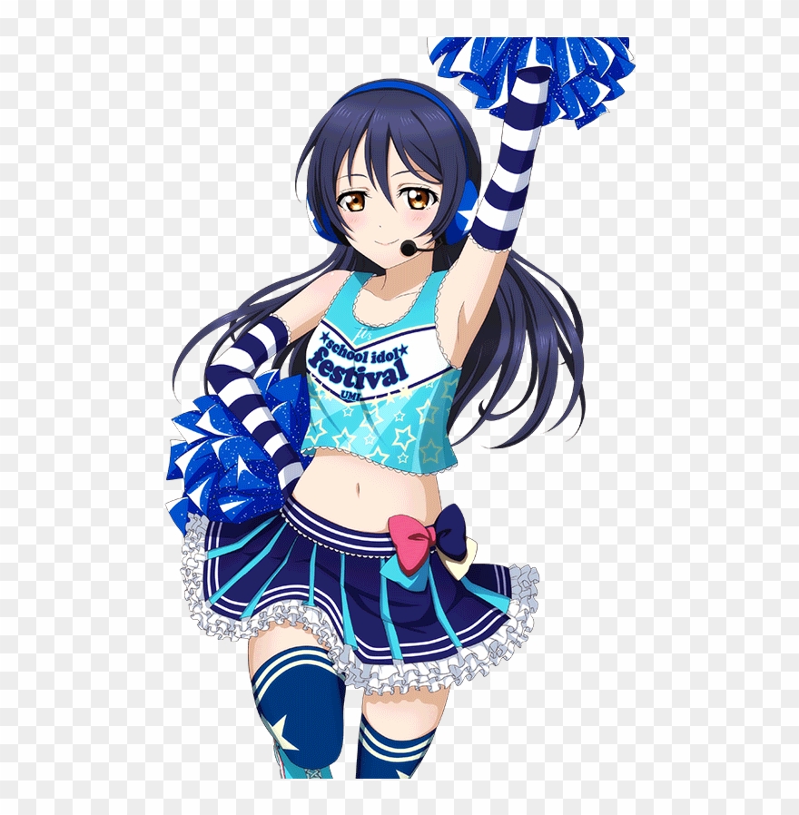 Transparent Anime Cheerleader - Love Live Cheer Outfit Clipart