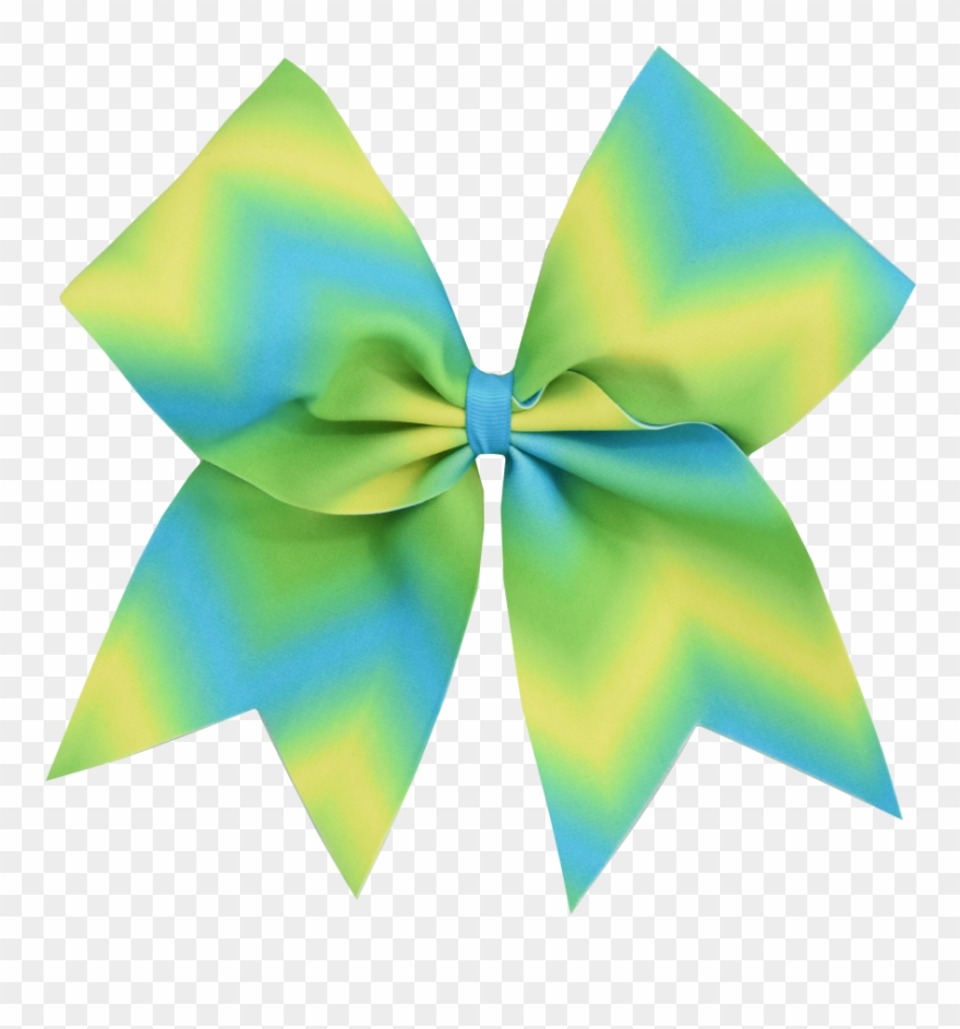 Lemon And Lime I Love Cheer® Hair Bow - Present Clipart
