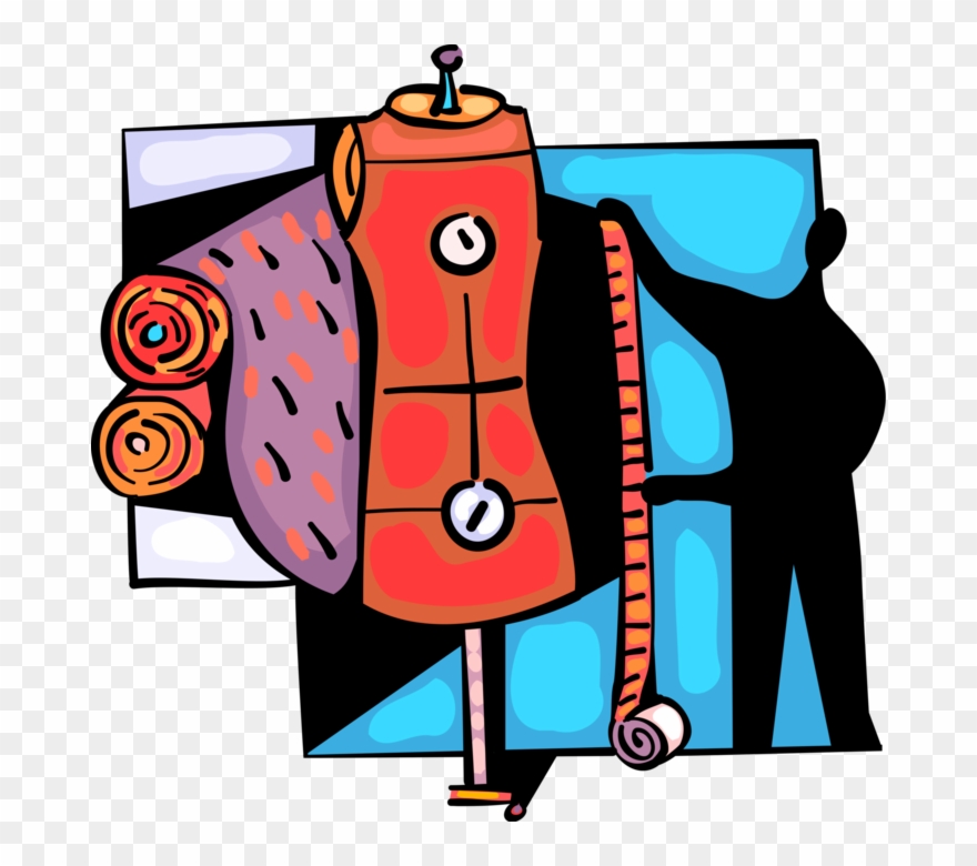 Vector Illustration Of Fashion And Garment Industry Clipart