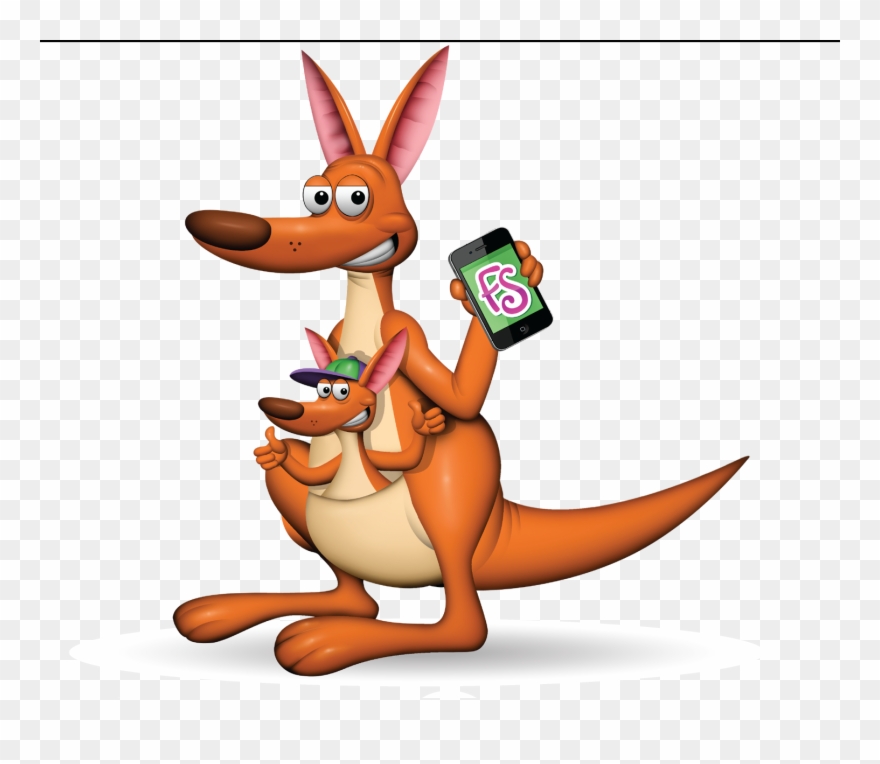 Clipart Mom Kangaroo - Cartoon - Png Download