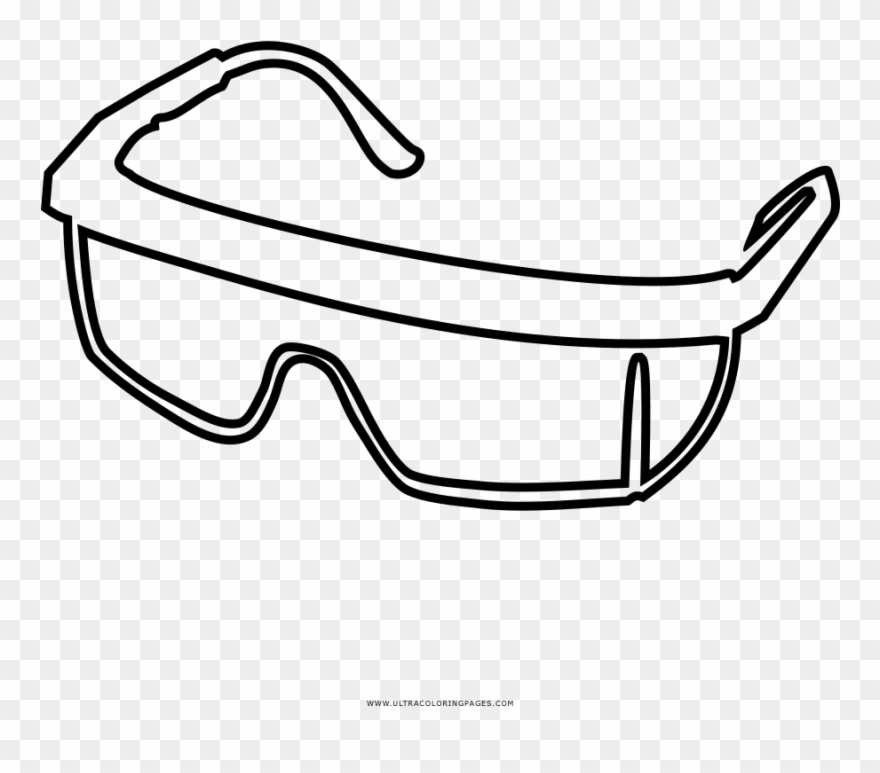 Safety Glasses Coloring Page - Gafas De Proteccion Para Dibujar Clipart