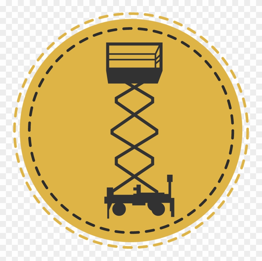 800 - Qualified Scissor Lift Operator Clipart