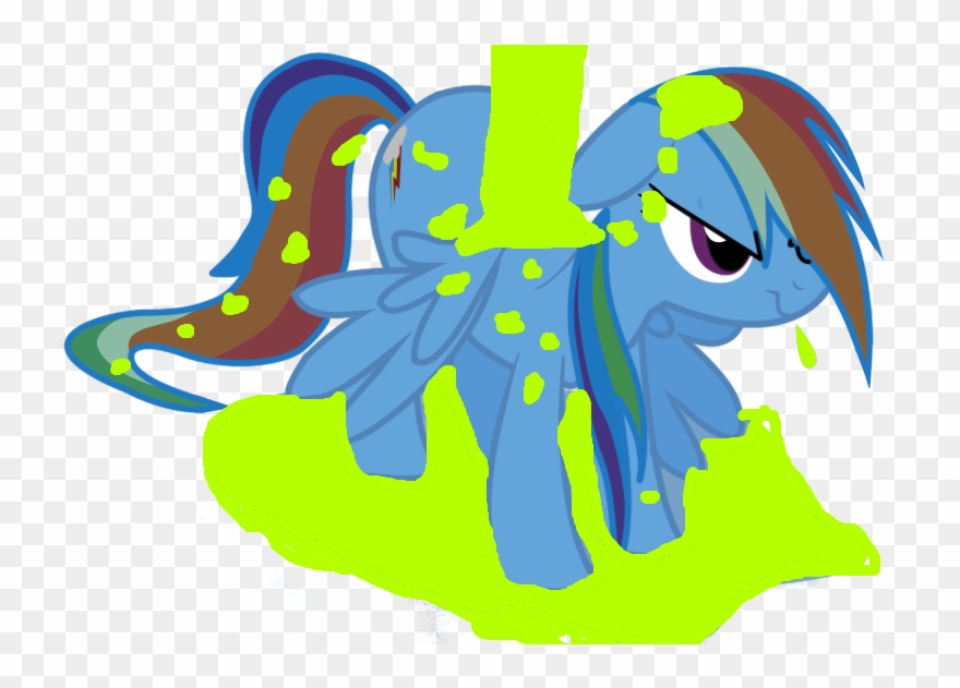 Rainbow Dash, Safe, Slime - Rainbow Dash Vs Slime Clipart