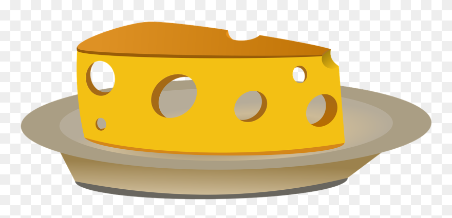 Plates Clipart Food - Cheese On A Plate Cartoon - Png Download