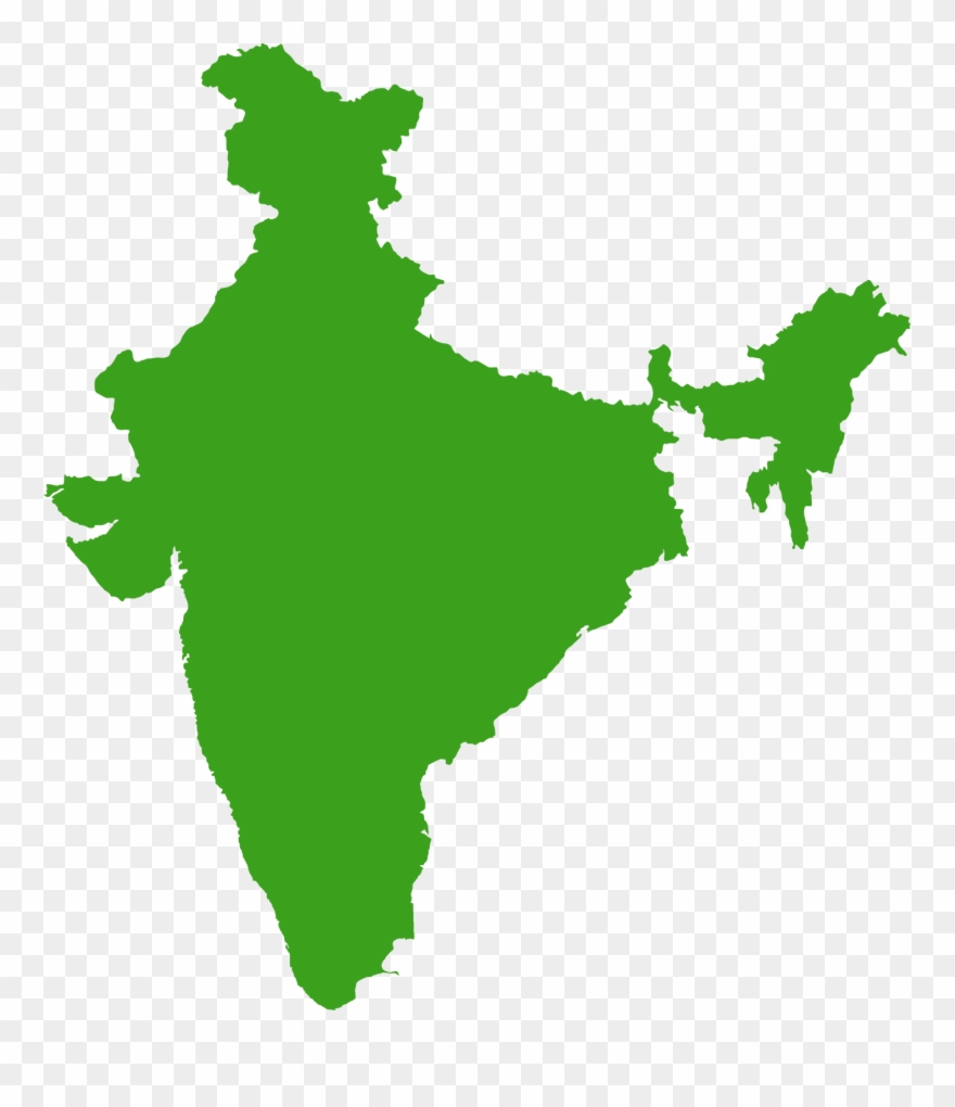 India Transparent Map - Map Of India Infographic Clipart