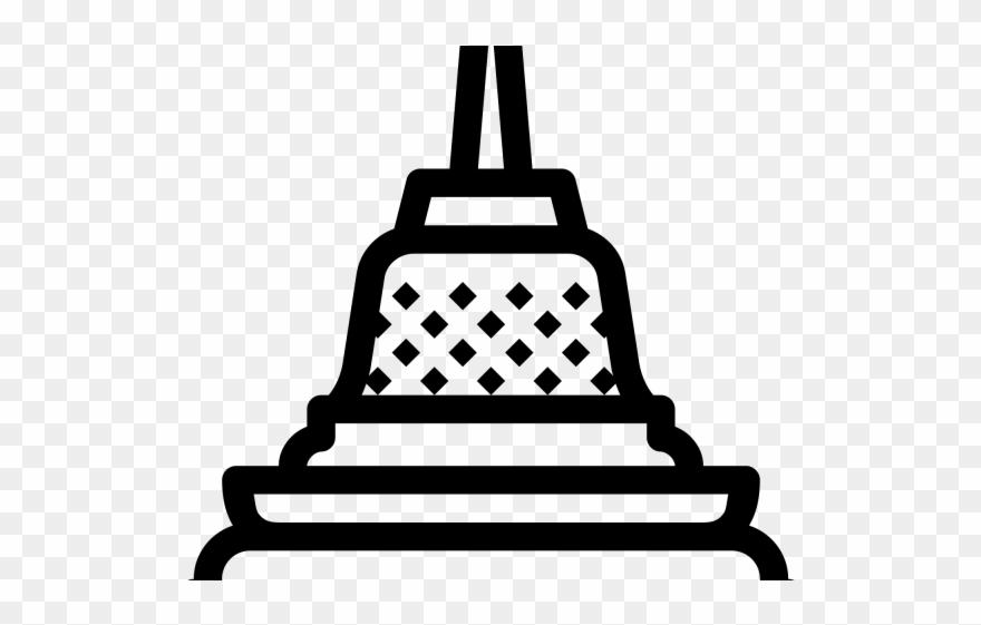 Temple Clipart Broken - Borobudur Icon Png Transparent Png