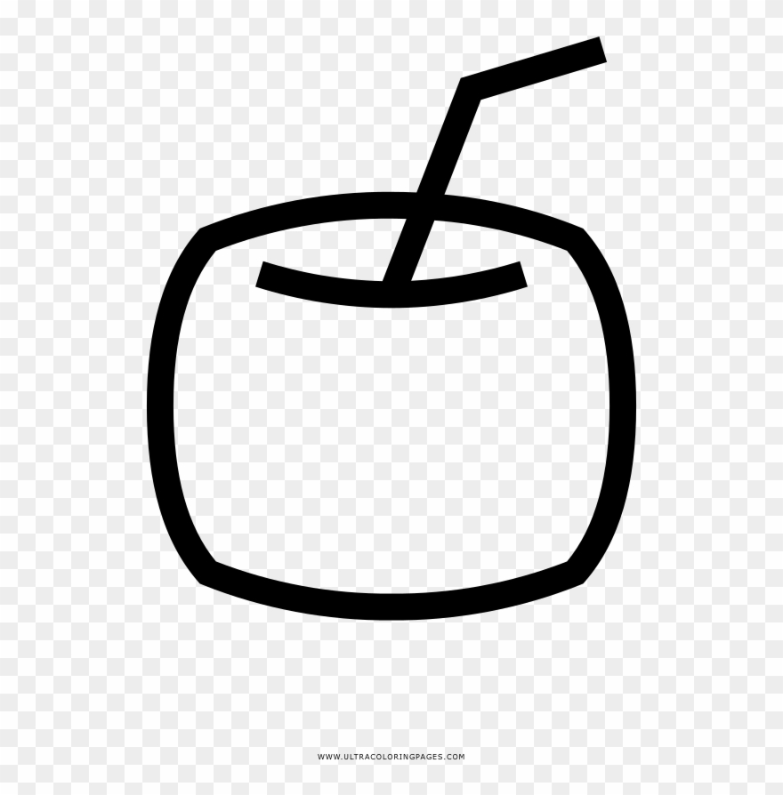 Coconut Coloring Page Clipart
