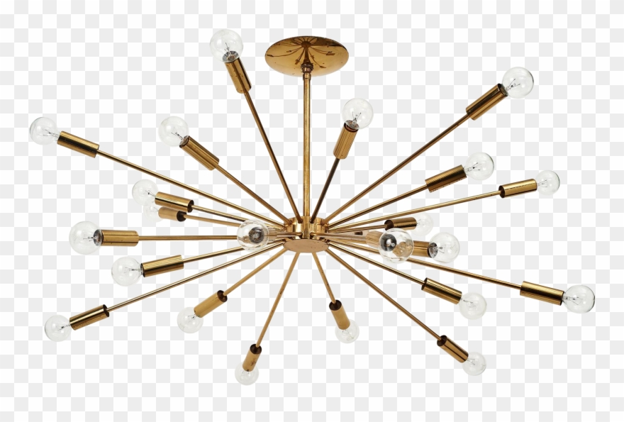 Chandelier Png - Brass Clipart