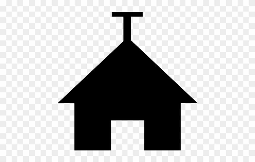 Chapel Clipart Outline - Black House Icon - Png Download