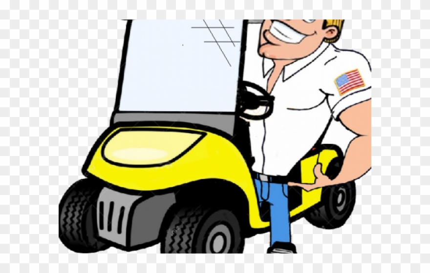 Golf Clipart Golf Cart - Golf Cart Images Cartoon - Png Download