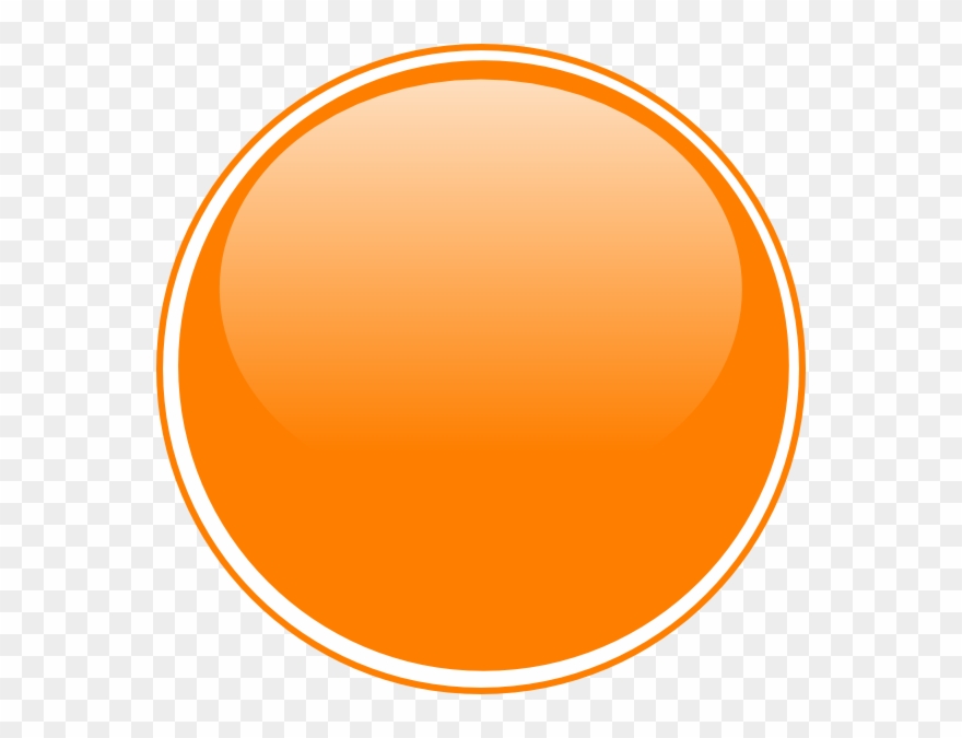 Glossy Orange Button Clip Art At Clkercom Vector - دایره نارنجی - Png Download