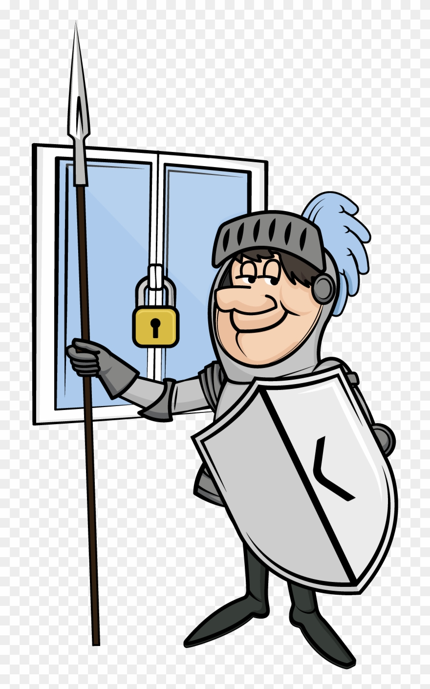 Klaesler Fenster Maennchen Klein Hochsicherheit Pbl - Cartoon Clipart