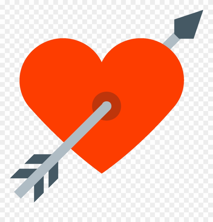 Coeur Png - Coracao Com Flecha Png Clipart