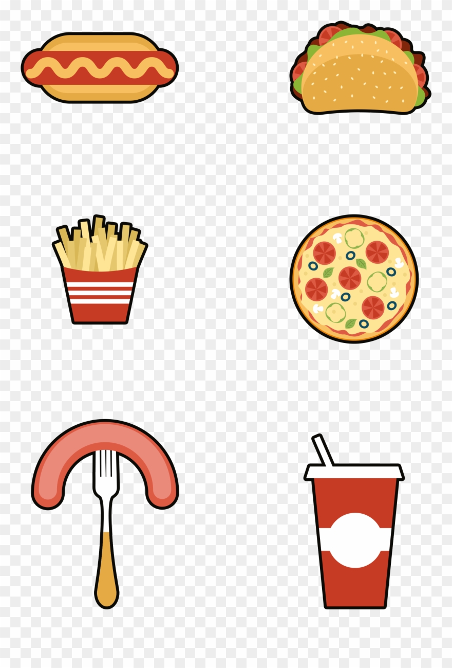 Fast Food Nourriture Plat Minimaliste Png Et Psd Clipart