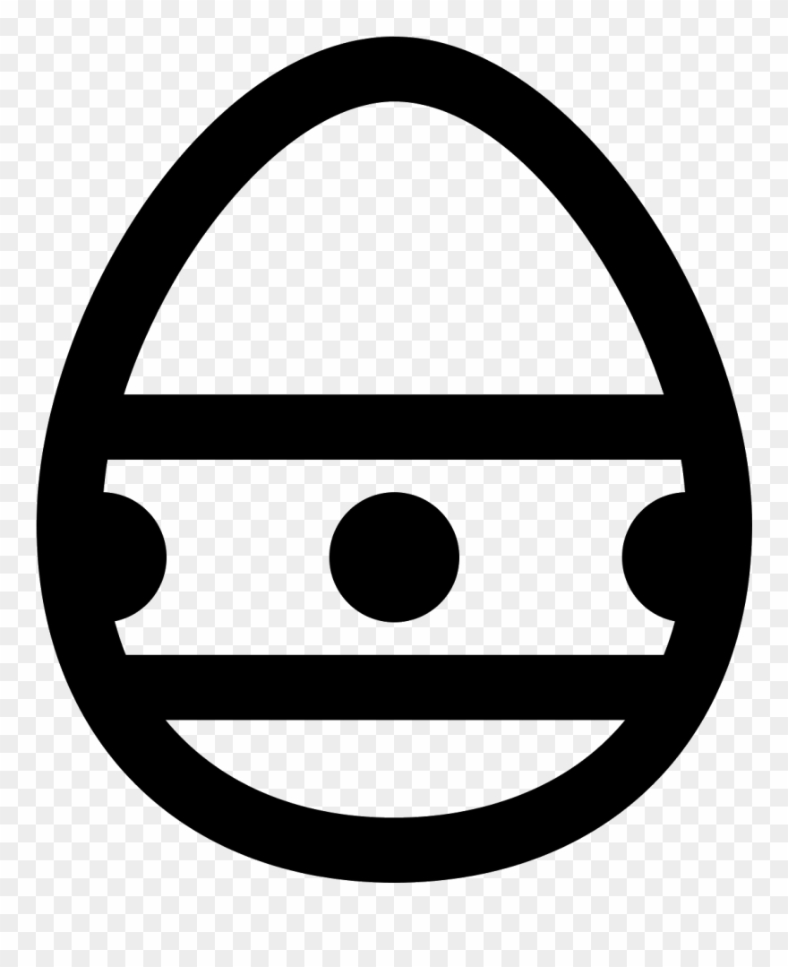 Easter Egg Icon - Circle Clipart