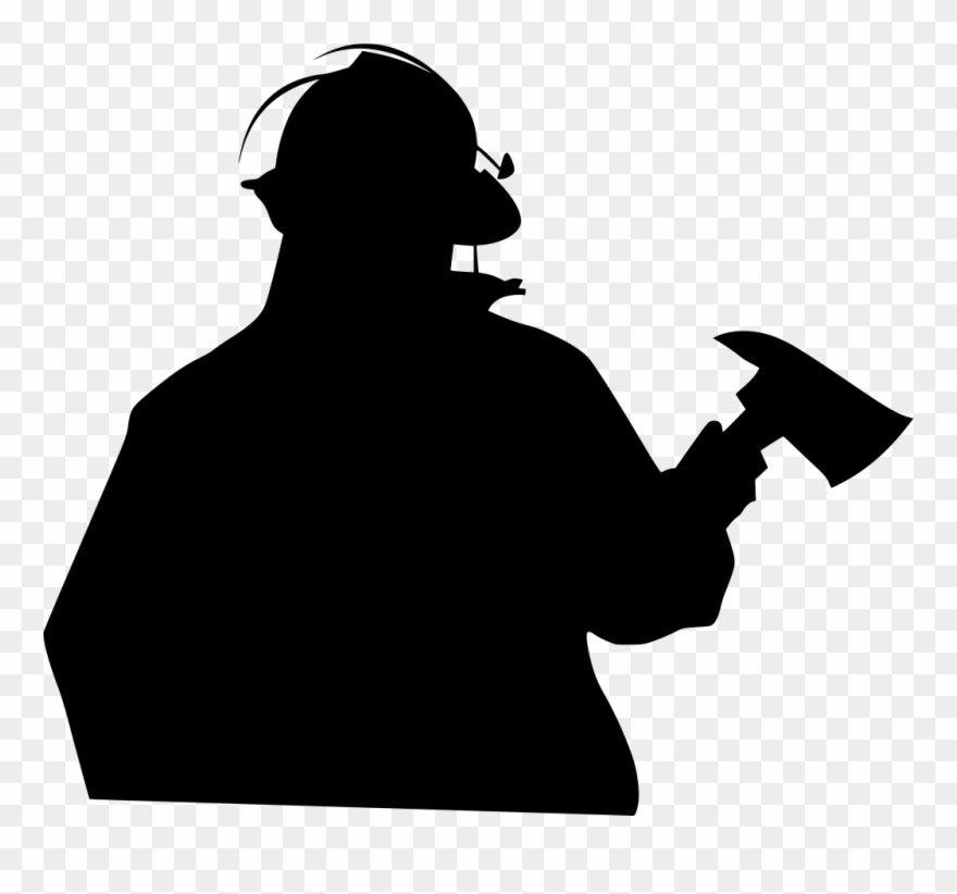 Download Png - Fireman Silhouette Clipart