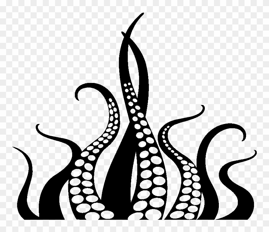 Squid Clipart Painting - Tentacules De Pieuvre Dessin - Png Download