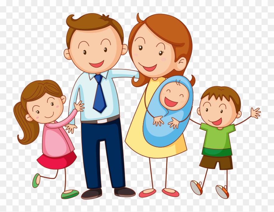 Clipart Mutlu Aile - Derecho A La Proteccion De La Familia - Png Download