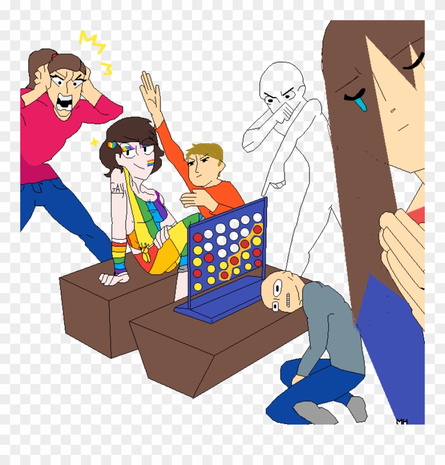 Family Game Night Man - Cartoon Clipart