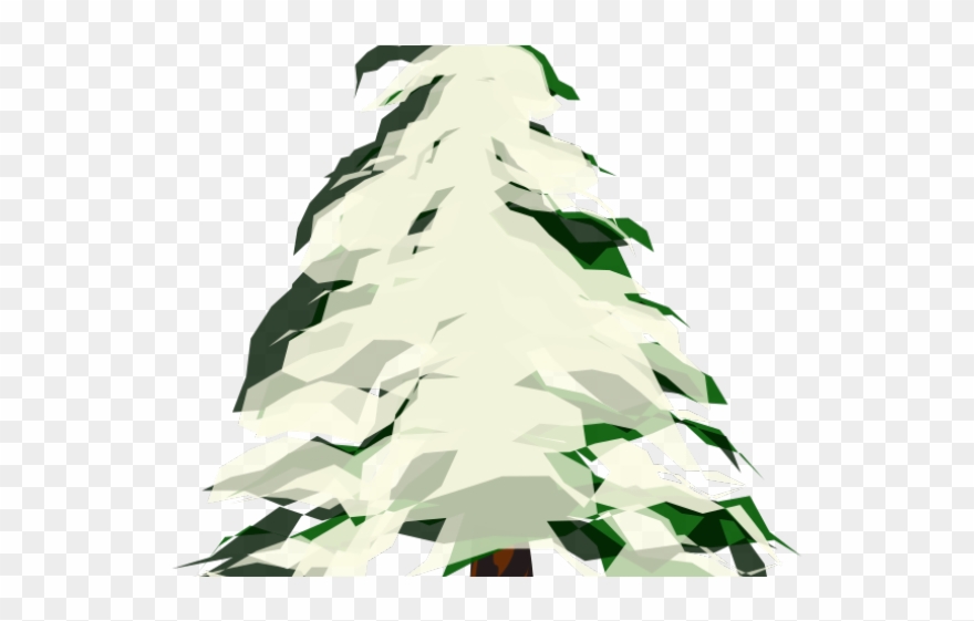 Pine Tree Clipart Snow Covered Tree - Tree Christmas Vector Png Transparent Png