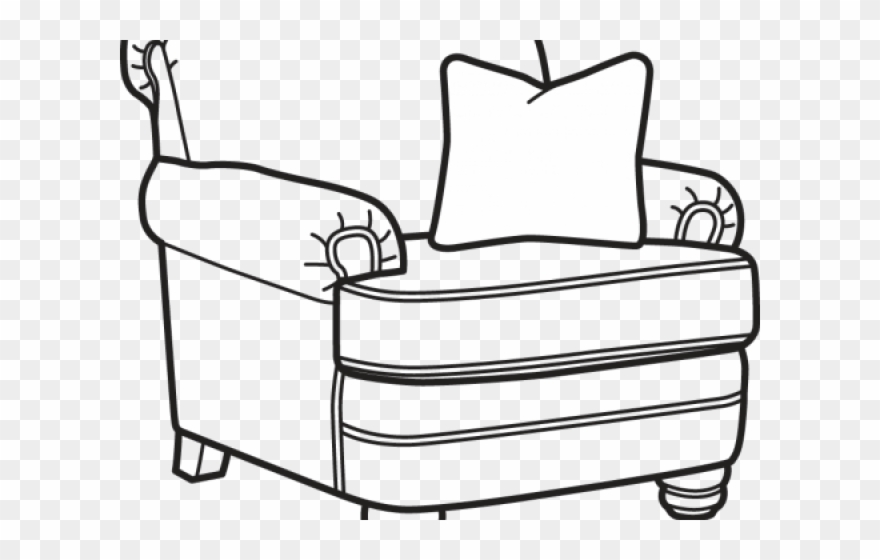 Chair Clipart Side View - Club Chair - Png Download