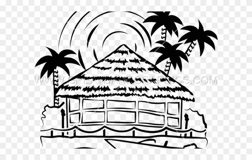 Hut Clipart Tiki Hut - Png Download