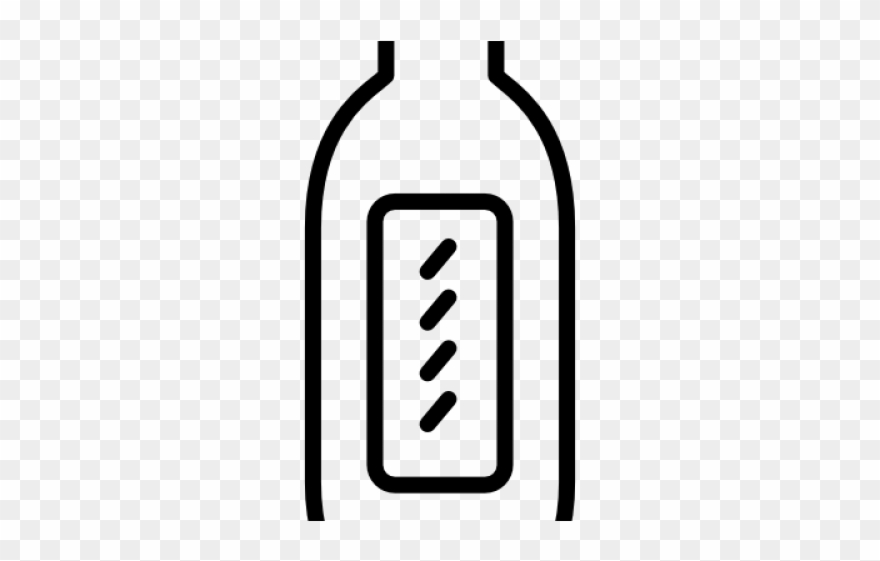 Bottle Clipart Black And White - Bottle - Png Download