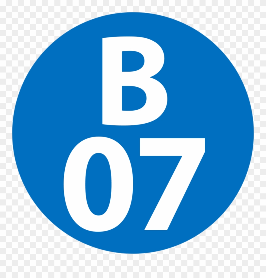 B-07 Station Number - Glasgow University Shinty Club Clipart