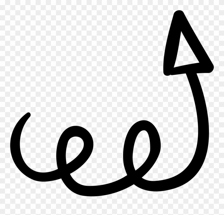 980 X 896 30 - Scribble Arrow Png Clipart