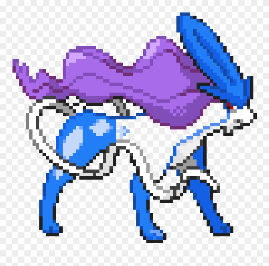 Incomplete Just Need To Save It For Now - Pixel Art Pokemon Suicune Clipart