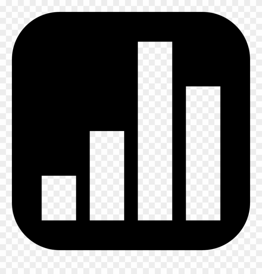 Volume Bars In A Rounded Square In Black And White - Barras De Volumen Png Clipart
