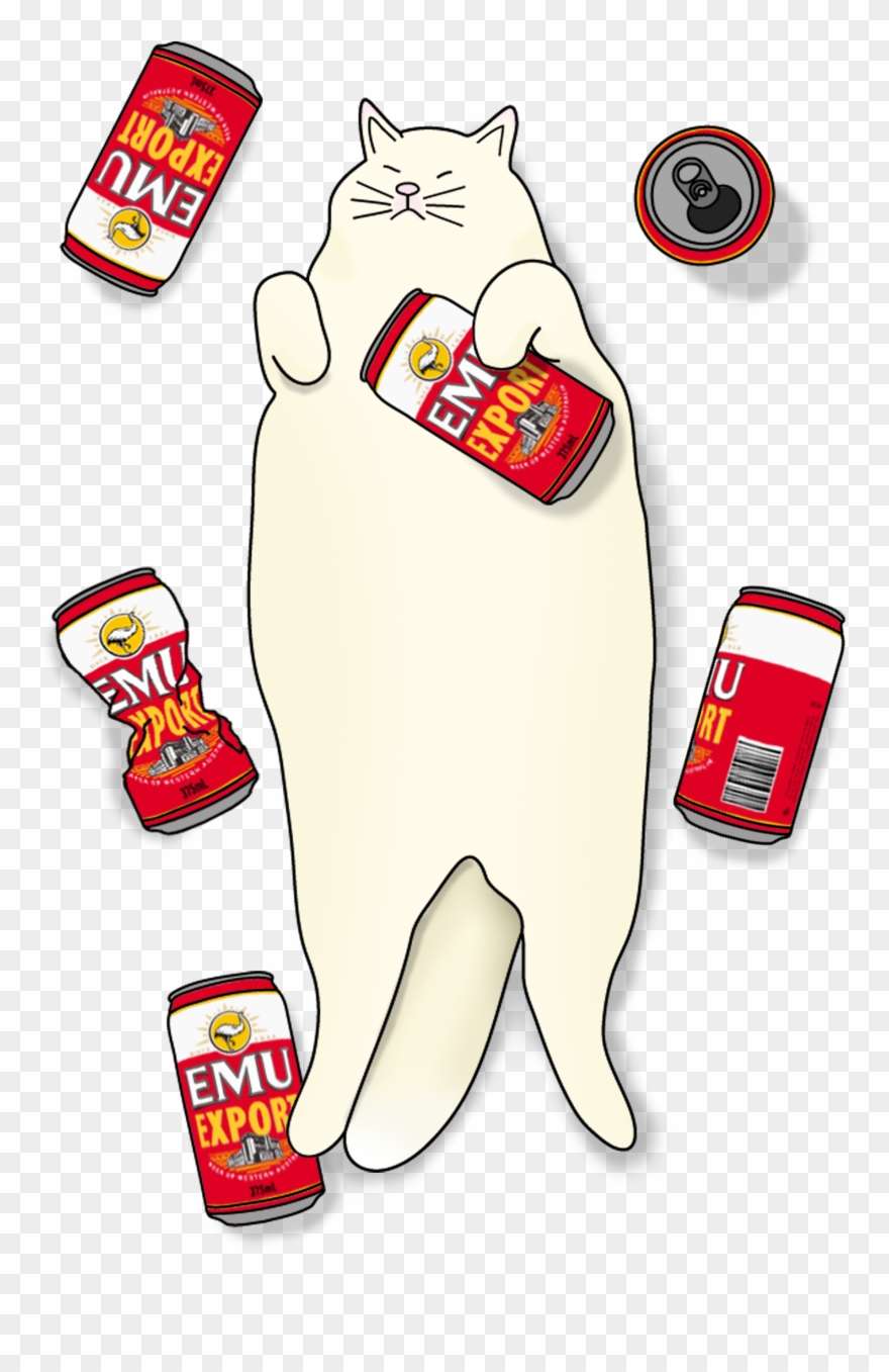 Cats And Beer, These Are A Few Of My Favourite Things - Cartoon Clipart