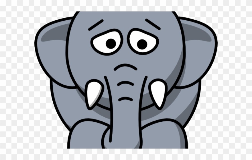Zebra Clipart Sad - Cartoon Elephant Back - Png Download