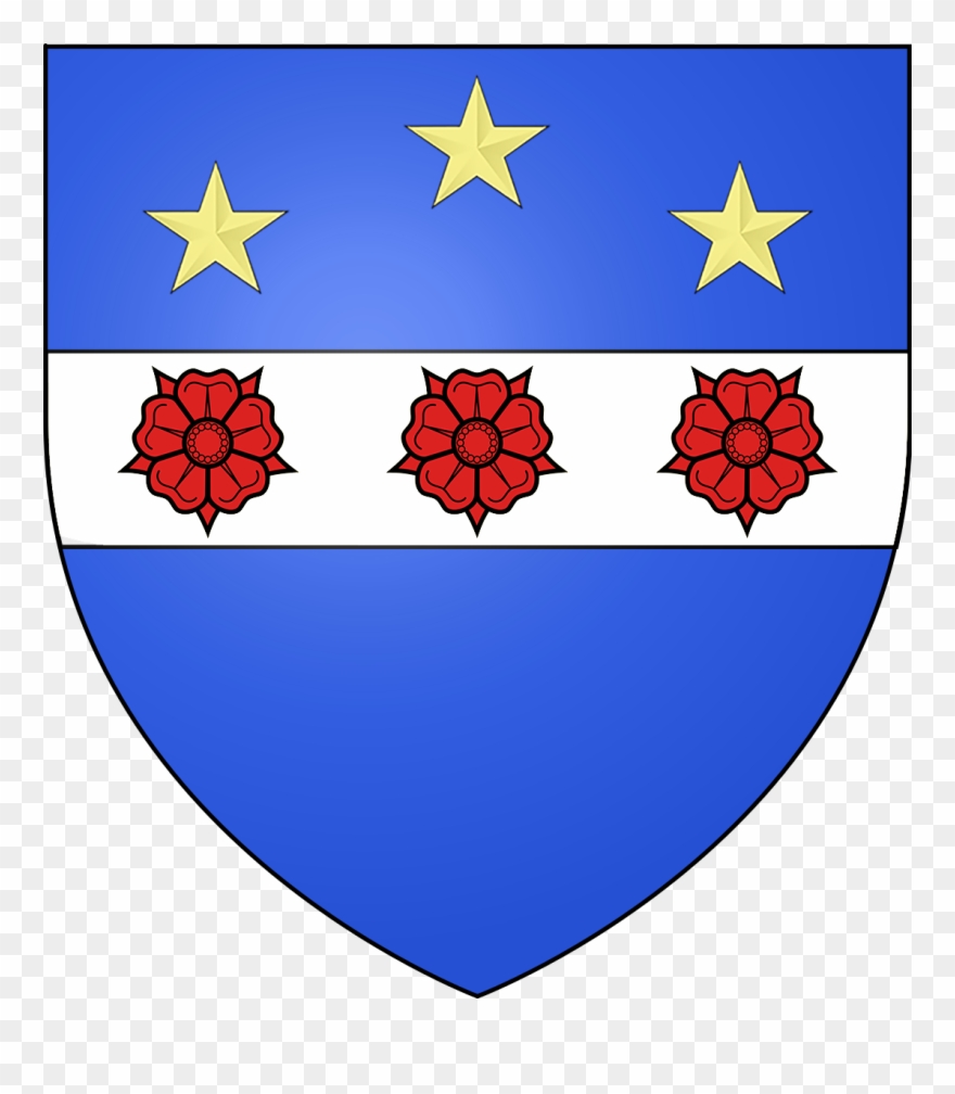 Blason Famille Grassoise Humbert - Blue Cross With Stars Clipart
