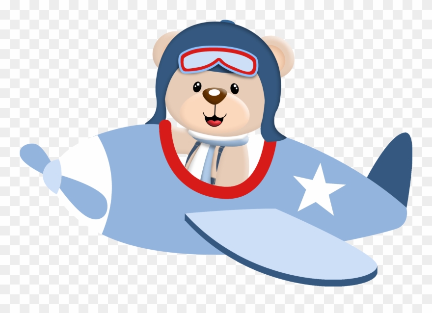 Ursinho Aviador ✈️ - Ursinho Aviador Convite Chá De Bebê Clipart