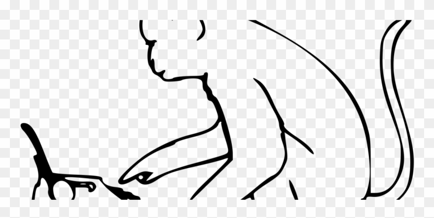 Der Unendlich Tippende Affe - Monkey Clipart