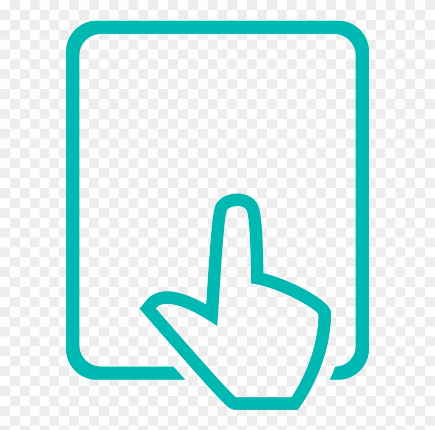 Touch Screen Tuerkis Linie Clipart
