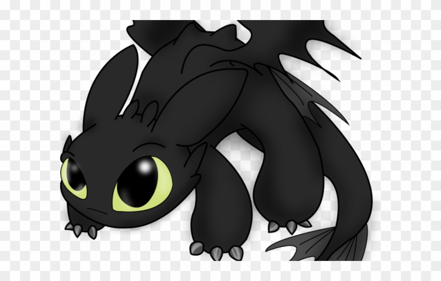 Little Dragon Clipart Easy Dragon - Toothless Sticker - Png Download