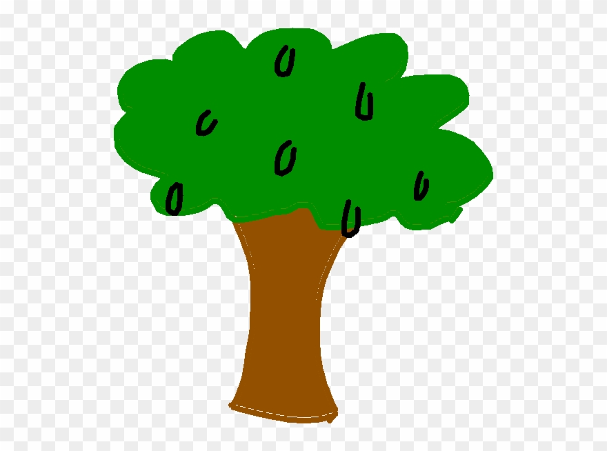 Tree - Drawing - Tree With Apples Clip Art - Png Download