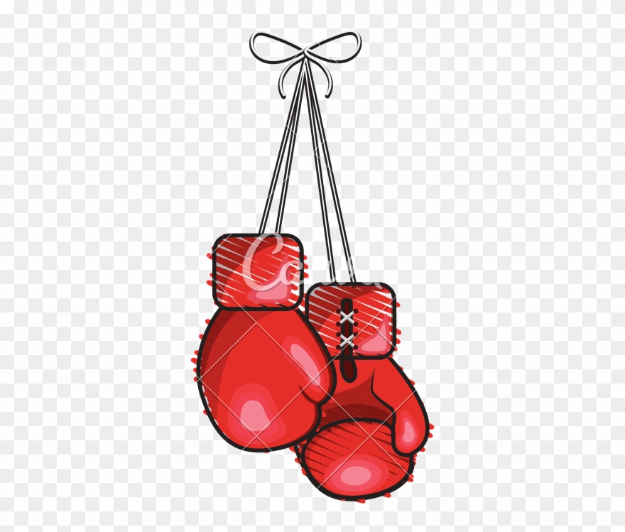 Boxing Gloves Hanging - Hanging Boxing Gloves Clipart