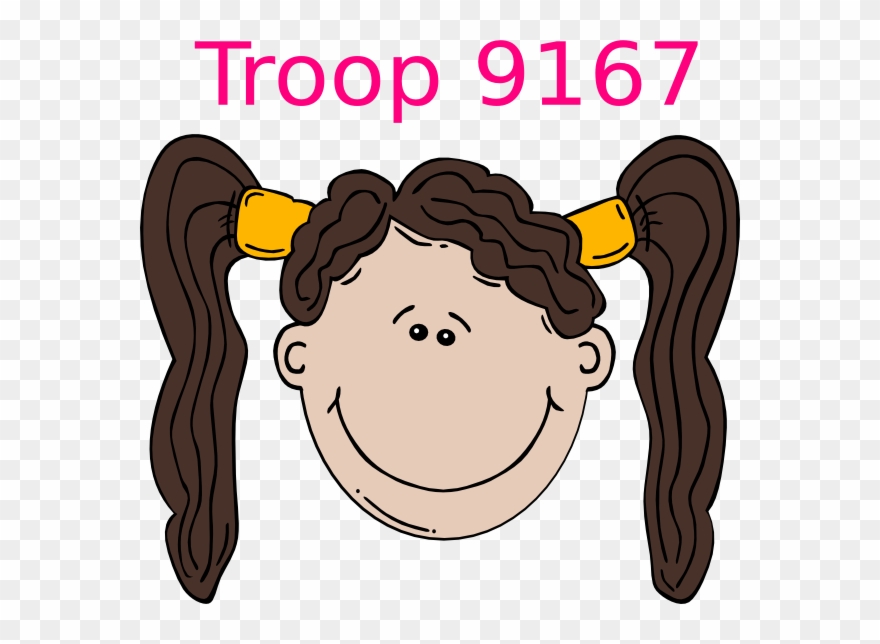 Troop 9167 Clip Art - Cartoon Girl Face Clip Art - Png Download