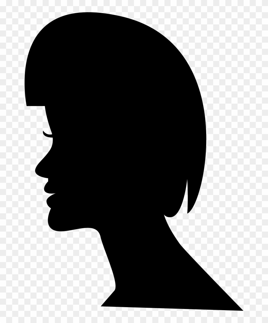 Female Short Hair On Head Silhouette Comments - Male Head Profile Silhouette Clipart