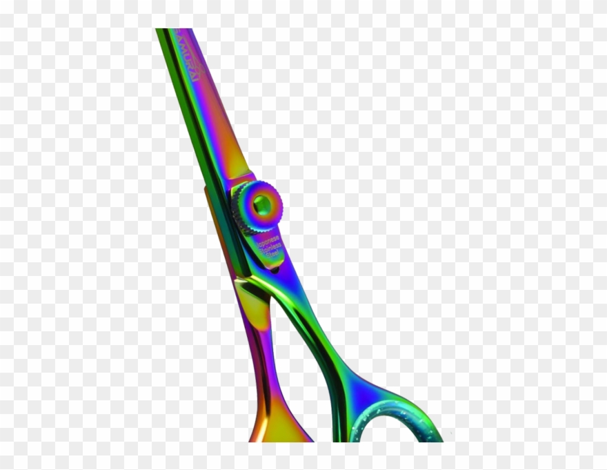 Professional Samurai Hair Dressing Shear,rainbow Titanium Clipart