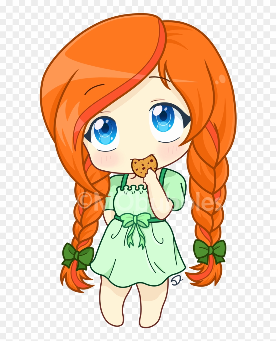 Chibi Cookie Girl Earrach Leim New Eyes By Mobubbles - Cartoon Clipart